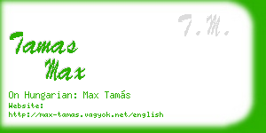 tamas max business card